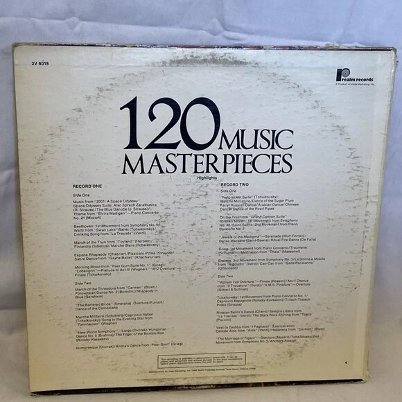 120 Music Masterpieces Highlights Vol. 1 (Vinyl, 1976, 2x LP) Realm Records 2V 8 - Picture 3 of 12